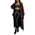 thumbnail image 4 of Txlixc Estilo de moda de las mujeres juego abierto chaqueta de manga larga de color sólido Txlixc moda, 4 of 8