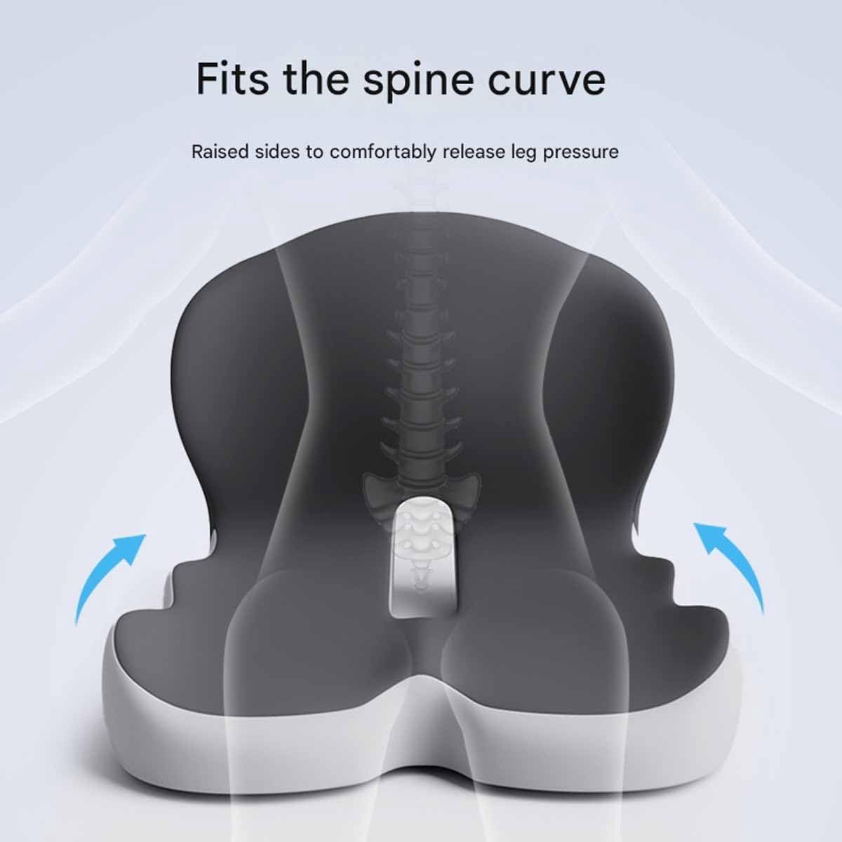 Celinva Orthopedic Cushion, Instant Relief for Back & Sciatica Pain, Long Sitting Lumbar Support, Memory Foam Truck Seats Cushions, Removable Cover Anti Slip Cushion for Drive,Office