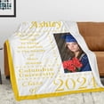 thumbnail image 2 of Graduation Gift Custom Graduation Blanket with Photo Text Class of 2025 Graduate Personalized Name Picture Blankets Throw Blankets Grad Gifts for Seniors College Students, 2 of 8