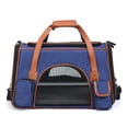 thumbnail image 2 of AuroraX Cat Carrier Cat Crate,Handheld Foldable Travel Small Pet Carrier for Small Medium Dog Cat Blue, 2 of 7