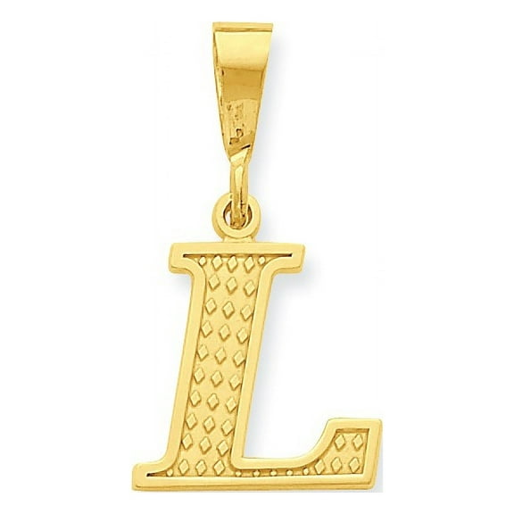 14k Initial L Charm