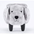 thumbnail image 5 of Home 2 Office Kids Dog Puppy Fabric Storage Ottoman/Stool in Gray and Black, 5 of 11
