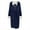 Navy, variant on Jacenvly Fall & Winter Clothes Winter Jacket Coat Unisex Women Lengthened Plush Shawl Bathrobe Long Sleeve Robe Hooded Outerwear Coat