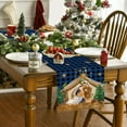 thumbnail image 2 of Christmas Table Runner Holy Nativity Tablecover Religious Scene Decor Christmas New Year Xmas Decor Nativity Decorations for Home Party, 2 of 6