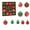 B, variant on Honeeladyy 44pcs Colorful Christmas Ball Ornaments Set, Multi Color Christmas Ornaments Red Green Gold Shatterproof Plastic Bright Assorted Baubles Hanging Balls for Xmas Decor Muti Size and Types