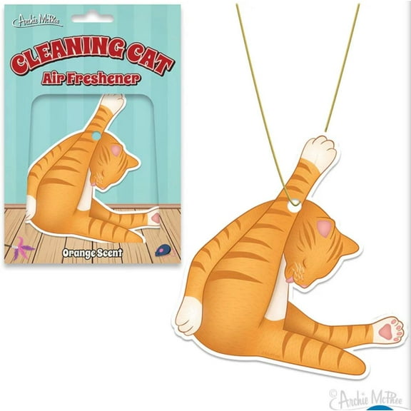 Archie McPhee Cleaning Cat Air Freshener