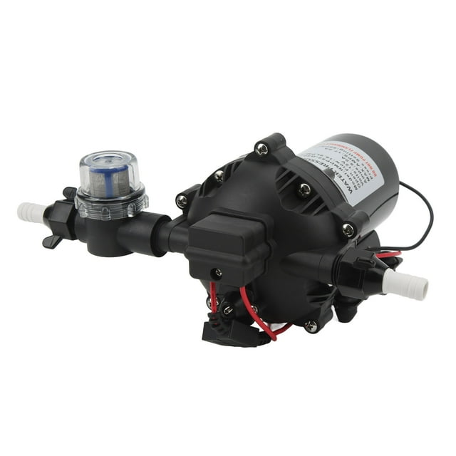 Water Pressure Pump, 18.9LPM 5.0GPM Rated 15A Fuse 60PSI 4.2BAR Stop Pressure Overload Protection Self Priming Diaphragm Pump Auto Cut Off 12V For RV