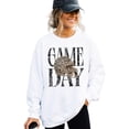 thumbnail image 5 of Game Day Camo Football Crewneck Sweatshirt for Men and Women, White Sweatshirt, S, 5 of 8