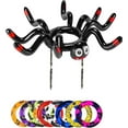 thumbnail image 1 of Halloween Party Spider Game Ring Toss Game with Rings Inflatable Spider Hat (1 Inflatable Spider, 8 Rings) for Kids Home Garden, 1 of 5