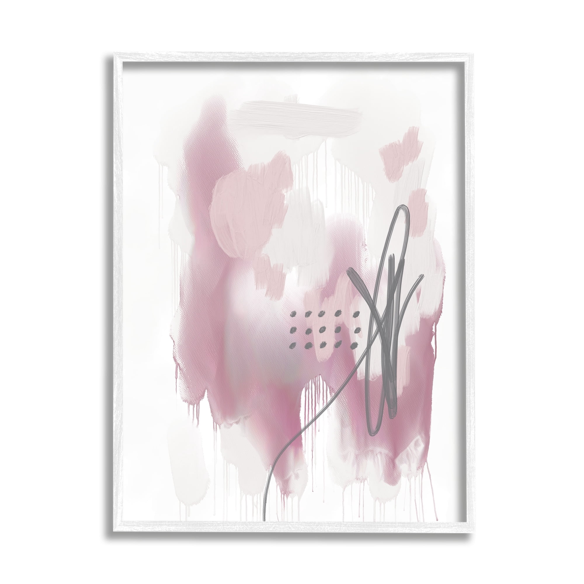 Stupell Industries Soft Pink Abstract Shape Cluster Blush Tone Painting, 16 x 20, Design by Urban Epiphany