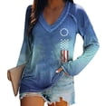 thumbnail image 5 of HEILAU American Flag Graphic T Shirts for Women 4th of July Ladies Casual Letter Printed Long Sleeve T Shirt Patriotic Tops, 5 of 5