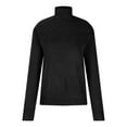 thumbnail image 4 of ylioge Sweaters for Women, Womens Turtleneck Sweater Casual Loose Long Sleeve Crewneck Mock Neck Pullover Solid Color Cable Knit Sweater Christmas Ugly Sweater Fall, 4 of 7