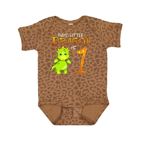 

Inktastic Dragon 1st Birthday- Turning One Gift Baby Boy or Baby Girl Bodysuit