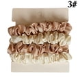 thumbnail image 2 of Hair Scrunchies Solid Color 4PCS Soft Satin Ponytail Holders Bobble Hair Bands, 2 of 10