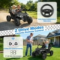 thumbnail image 3 of Wisairt 24V Ride on Toys 4WD Ride on Cars with Remote Control, 2 Seater Electric Car for Kids, Power Car Wheels, UTV w/ Four Motors, Music, LED Lights, Wireless Audio, 3 Speeds, Black, 3 of 11