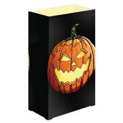 LumaBase Luminarias 32512 Plastic Luminaria Lanterns Jack O Lantern 12 Count