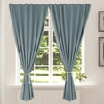 thumbnail image 6 of Outdoor Curtains for Patio Waterproof, 2 Panel Self Adhesive Curtains Blackout Curtains with Ropes, Light Blocking Curtains Shade, Porch Drapes Gazebo Curtains Outdoor Privacy Curtains, 59x79in Green, 6 of 9
