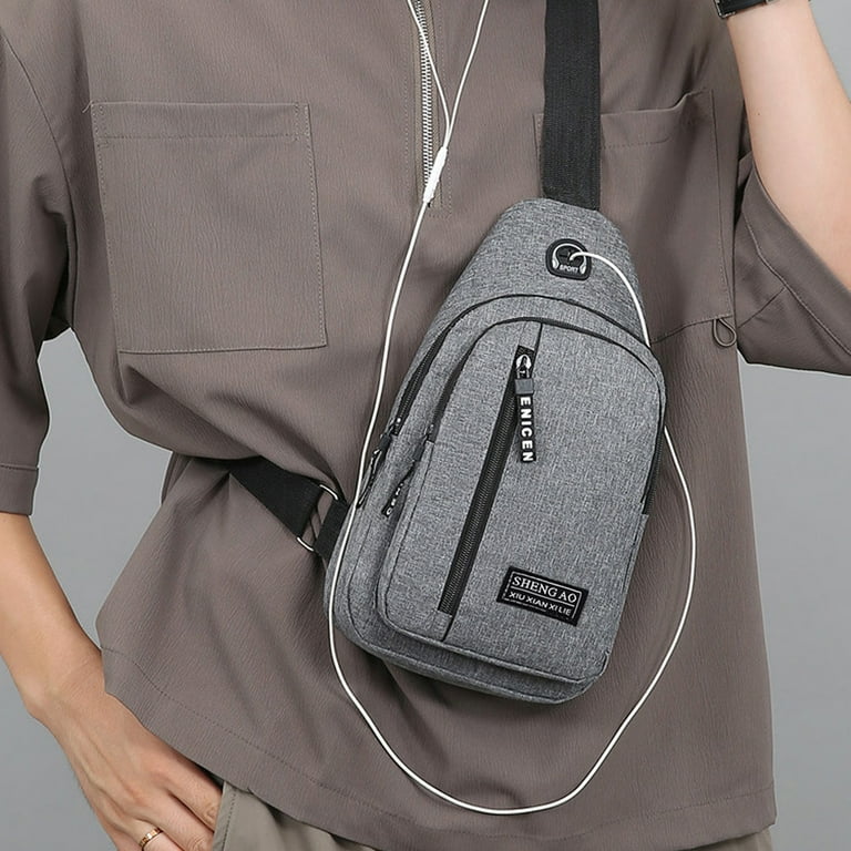 RKZDSR Multipurpose Crossbody Chest Bag with Adjustable Strap and
