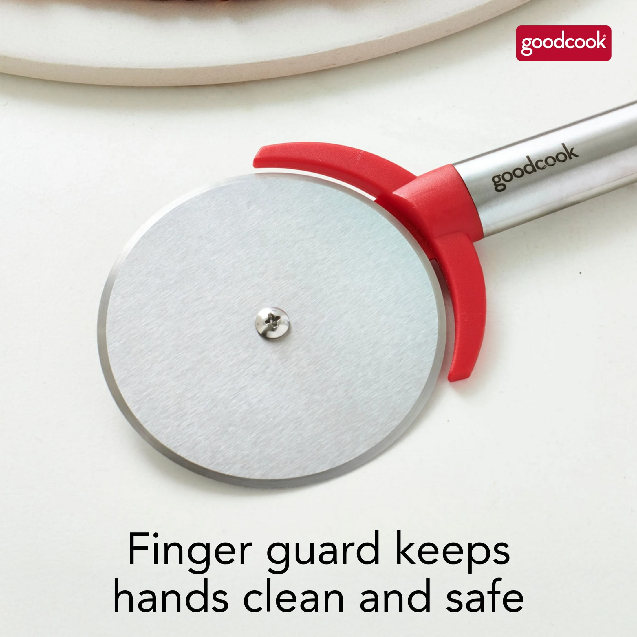 (2 pack) GoodCook Pro Pizza Cutter 3.5-inch Wide Stainless Steel Cutting Wheel