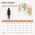 thumbnail image 4 of Salouo World Map 1 Pattern Women's Pajamas Set Long Sleeve Button Down Sleepwear Soft Pj Lounge Sets for women 2 Piece Pjs Set with Long Pants-Medium, 4 of 7