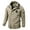 Khaki, variant on Sport Jackets for Men Casual Zip Up Waterproof Hooded Jacket with Pocket Spring Autumn Fashion Loose Tactics Military Jackets