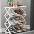 thumbnail image 2 of X-Shaped Shoe Rack for Home Multifunctional Steel Assembly Shoecase Students Dormitory Dustproof Storage Shelf,Black, 2 of 4