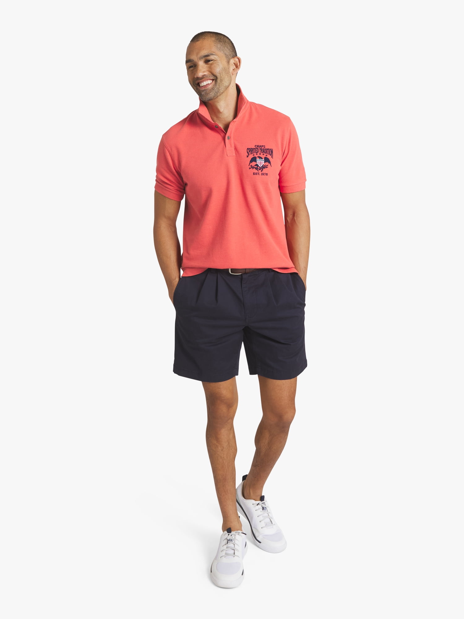 Chaps Men's Short Sleeve Eagle Slub Polo, Sizes S-2XL