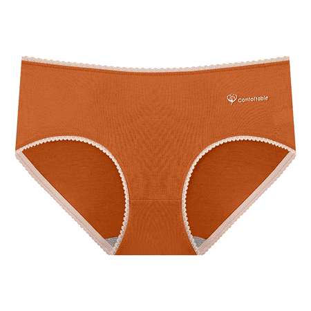 Fulorrnie Underwear for Women Seamless Comfort Thong Waistband Panty Stretchable Panties  Brick Red  XXL