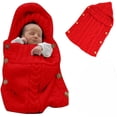thumbnail image 3 of Saco de dormir de lana de punto para bebé de otoño e invierno, saco de dormir con botones, manta para fotografía, carrito de dormir, saco de dormir para fotografía de pañales, 3 of 6