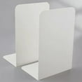 thumbnail image 2 of Pcapzz 2Pcs Metal Bookends,Heavy Duty Book Ends Support for Shelves Modern Minimalist Style Bookends Multi-Purpose Book Stoppers for Books Office,White, 2 of 8