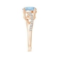 thumbnail image 4 of ANGARA Natural Solitaire 1.6 ct Aquamarine Twisted Split Shank Engagement Ring in 14K Rose Gold for Women (Size-8mm) | March Birthstone, Anniversary, Jewelry Gift for Women | Natural Aquamarine Ring, 4 of 9
