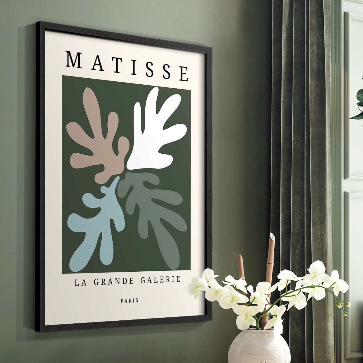 Matisse CCCLXXXIV in Black Solid Wood 8 x 10 Framed Print