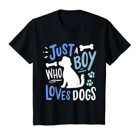 Just A Boy Who Loves Dogs Gift T-Shirt