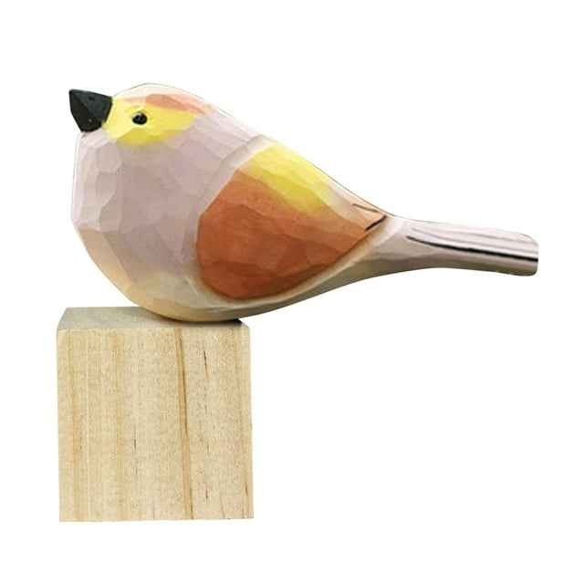 Bird Figurines Hand Carved Painted Wooden Statues For Home Decor Accents Sculptures Ornaments For Shelf Table Decor