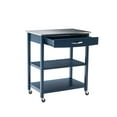 thumbnail image 3 of Boraam Holland Kitchen Cart With Stainless Steel Top - Navy Blue, 3 of 5