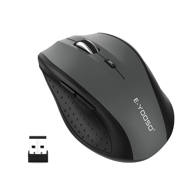 Ratón inalámbrico E-YOOSO con batería de 18 meses y 4800 DPI para portátil