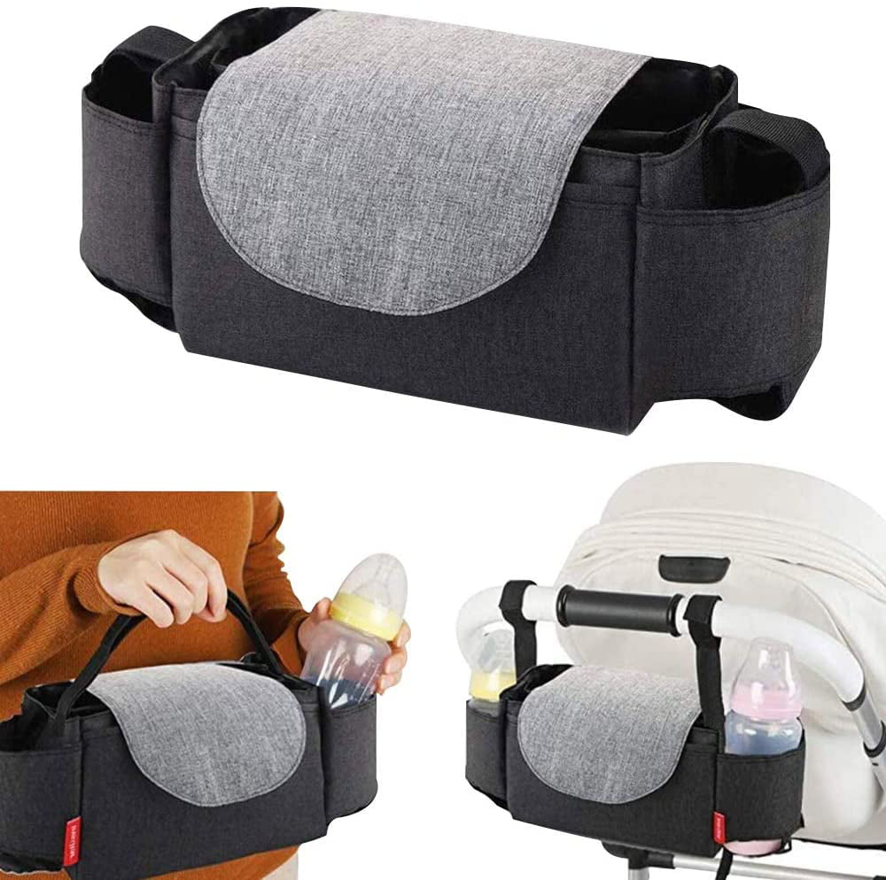 Universal Baby Pram Buggy Organiser Pushchair Stroller Storage Cup Holder Bag 8C 