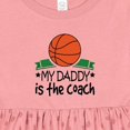 thumbnail image 4 of Inktastic Basketball My Daddy is the Coach Girls Baby Dress, 4 of 5