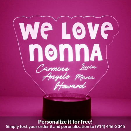 

Mirror Magic Store We Love Nonna Color Changing Personalized LED Light with Remote Control