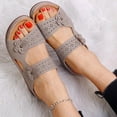 thumbnail image 2 of asdoklhq Ladies Shoes Clearance Under $10,Wedge Slide Slippers Women Ladies Outdoor Slippers Pearl Chain Soft Sole, 2 of 4
