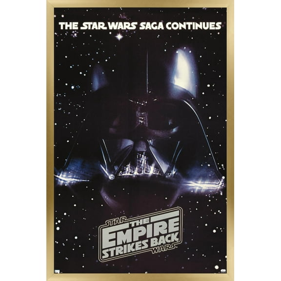 Star Wars: The Empire Strikes Back - Vader One Sheet Wall Poster, 22.375" x 34" Framed