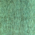 thumbnail image 1 of Ahgly Company Indoor Square Oriental Turquoise Blue Modern Area Rugs, 5' Square, 1 of 4