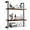 Industrial, variant on Industrial Pipe Shelving 3 Tiers 24in Floating Shelves Wall Mounted with Paper Storage Basket for Bathroom Kitchen Retro Wood Wall Display Bookshelf Storage Rack