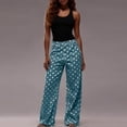 thumbnail image 5 of Women's Polka Dot Pattern Barrel Jeans Casual Wide Leg High Waisted Jeans Y2K Boyfriend Cute Denim Pants Leisure Relaxed Fit Fashion design Trousers Light Blue S, 5 of 6