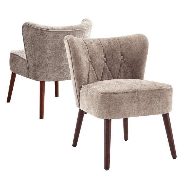 Yeshouse Elegante sillón moderno de mediados de siglo con respaldo alto capitoné, cómodo sillón de lectura para sala de estar, dormitorio, vestidor y oficina en casa
