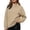 Khaki-01, variant on Women's Wrap Neck Loose Sweatshirt, Pullover Drop Shoulder Long Sleeve, Fall Casual Lounge Wear