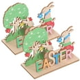thumbnail image 2 of CIMAXIC Easter 2pcs Easter Table Sign Wooden Easter Letter Table Decor Spring Decor Centerpiece Tabletop Ornament,7.09"X3.86"X0.12", 2 of 4