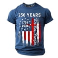 thumbnail image 2 of America 250 Shirts Unisex Casual Breathable Short Sleeve Comfort Tee Daily Wear 4Th of July Shirts Men Blue XL, 2 of 5