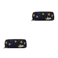 thumbnail image 1 of sweethay Estuche de poliéster multicolor con espacio fijo para bolígrafos y tarjetas - Patrón múltiple Gran capacidad Gran apertura NightSky Cielo nocturno 2piezas, 1 of 6