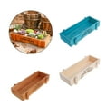 thumbnail image 4 of Wooden Rectangle Trough Box Plant Bed Wood Planter Box Garden Plant Flower Pots, 4 of 14